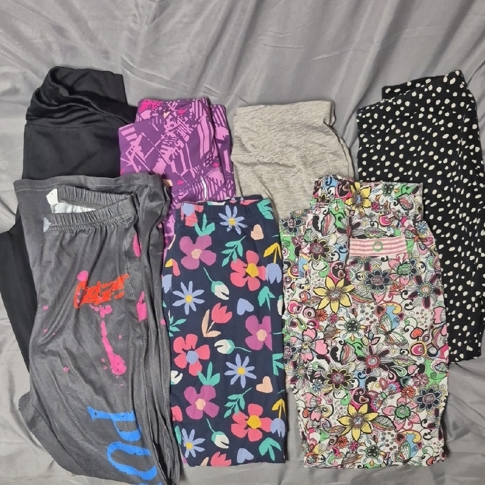 Colorful Kids Leggings Bundle ×7